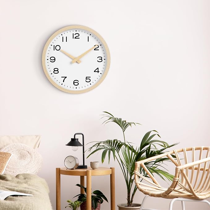 AKCISOT Wall Clock 14 Inch, Boho Large Wall Clocks Battery Operated Non Ticking - Image 7