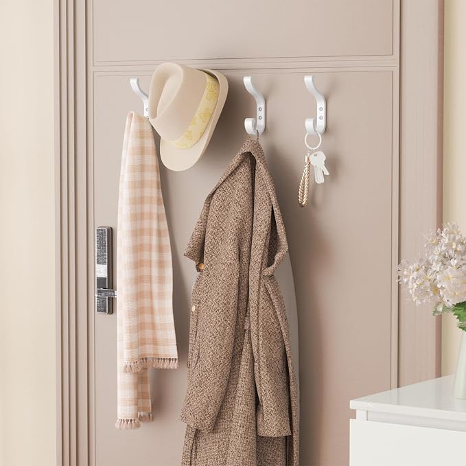 Large Wall Hooks For Hanging Coat: Metal Coat Hooks Wall Mount - Image 6