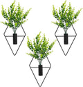 3 Pcs Wall Plants Artificial Decor, Boho Wall Decor, Home Office Living Room by Unknown