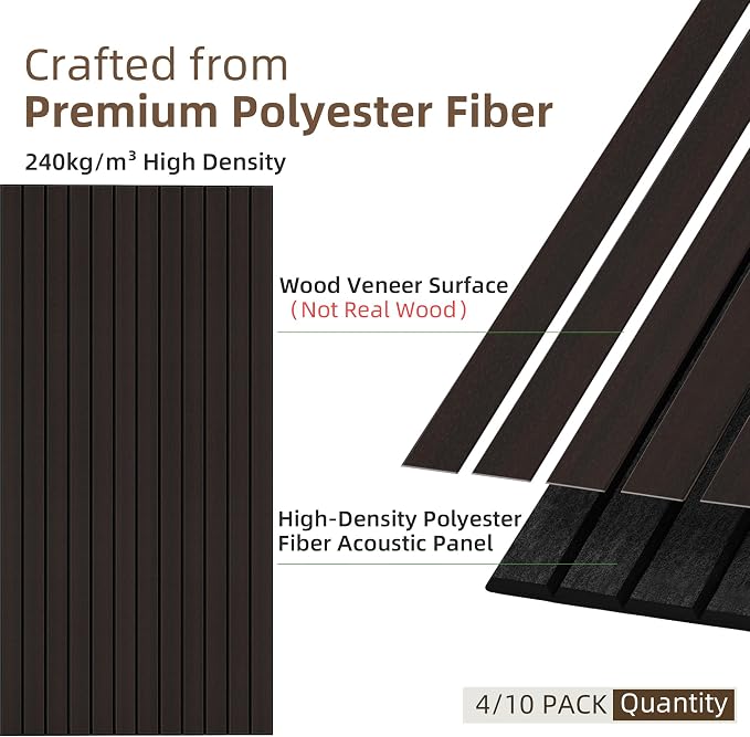 TO-TH Wood-Look Sound Panels, 4 Pack 47.2” x 23.6” Soundproof Wall Panels - Image 2