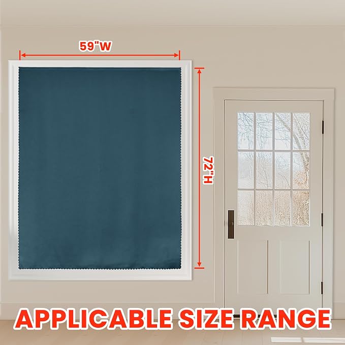 AJAZZ self Adhesive Portable 100% Blackout Curtains Simple and Easy to - Image 6