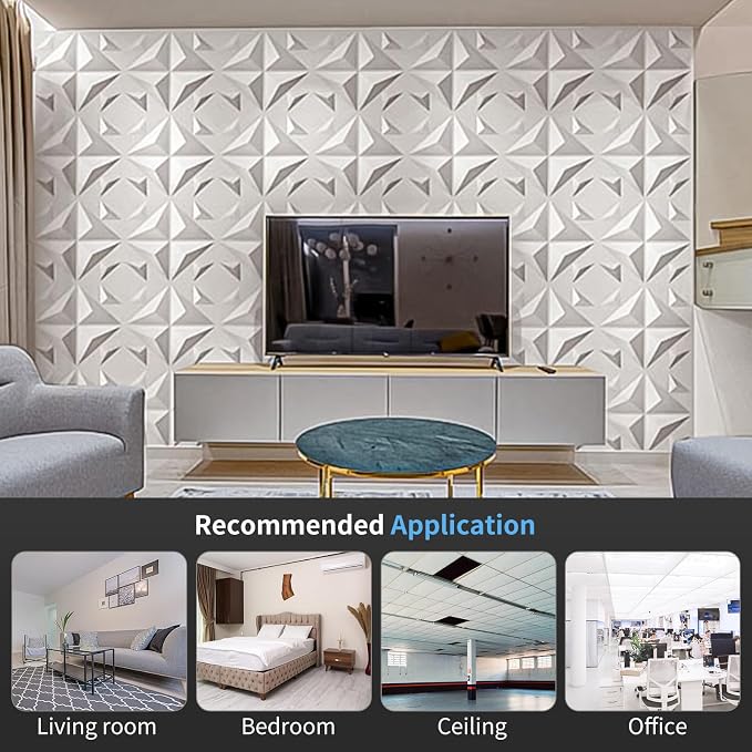 Art3d Decorative 3D Wall Panel, 32 Sq.FT PVC Interior Wall Decor - Image 5