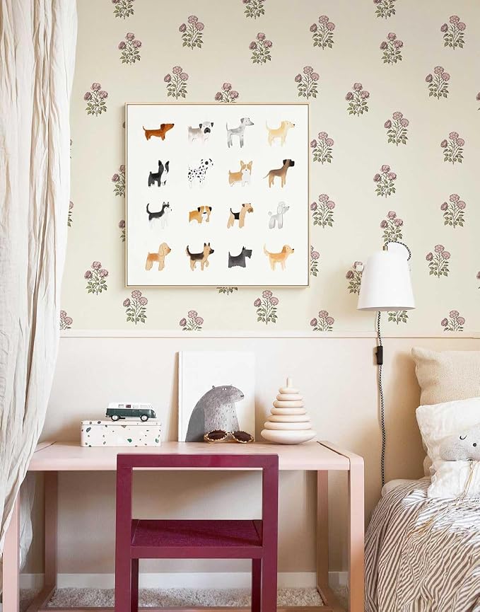 17.3”×393.7” Vintage Floral Wallpaper Retro Rose Flower Contact Paper - Image 8