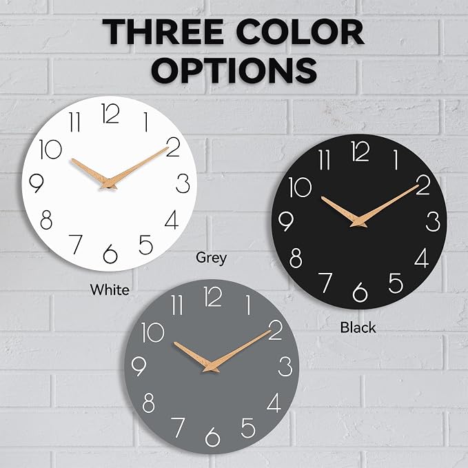 cicininc Wall Clock, Decorative Battery Operated Wall Clocks - Image 2