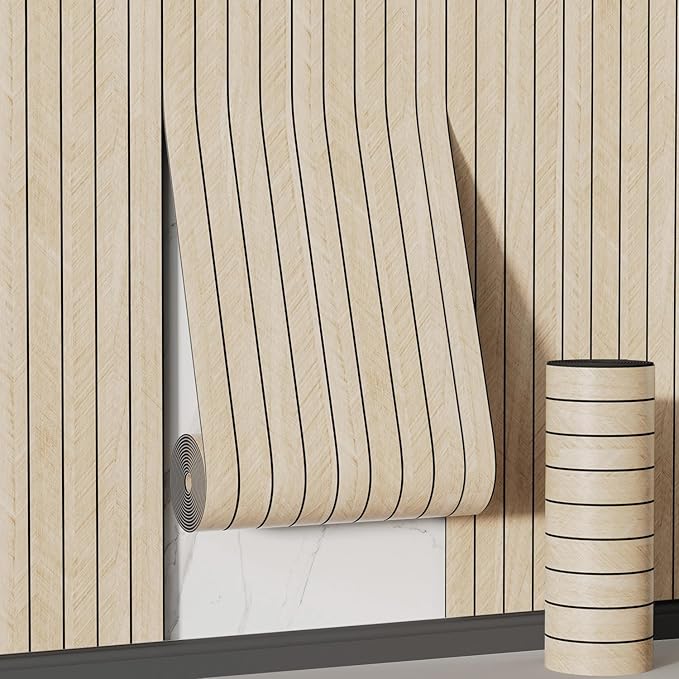 Arthome Peel and Stick Slat Wall Panels 15.7 "x120, Self-Adhesive PVC Wood by ArthomeWALLDECOR