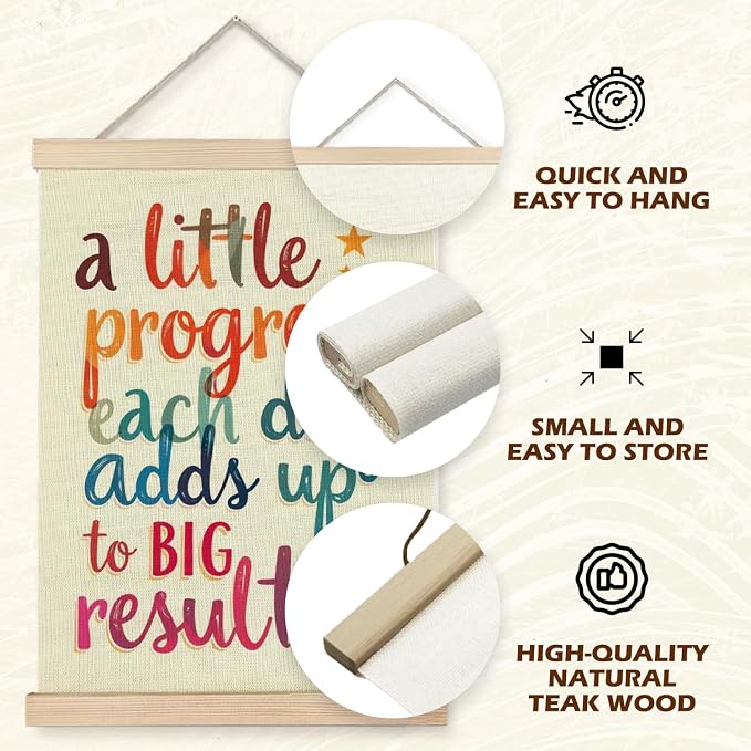 Supwhd Colourful Positive Affirmations Wall Decor, Inspirational Add Up to Big - Image 5