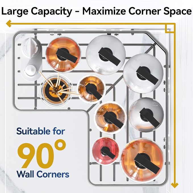 YASONIC Shower Caddy Corner, No Drilling Shower Organizer Corner - Image 3