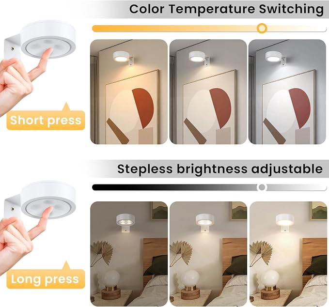 4-Pack Battery Picture Lights, Remote Painting Light - Image 4