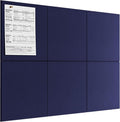 MaxGear Large Cork Board for Wall 36" x 24", Dark Blue Bulletin Board, 6 Pack by MaxGear