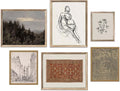Vintage Eclectic Wall Art Prints Set of 6 Abstract Art Prints Retro Maximalist by SHEWANT+ART