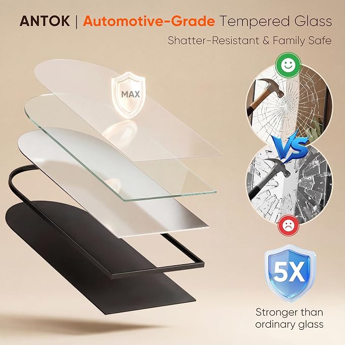 Antok 56" x15” Arched Full Length Floor Mirror, Free Standing/Wall Mount/Leaning - Image 7
