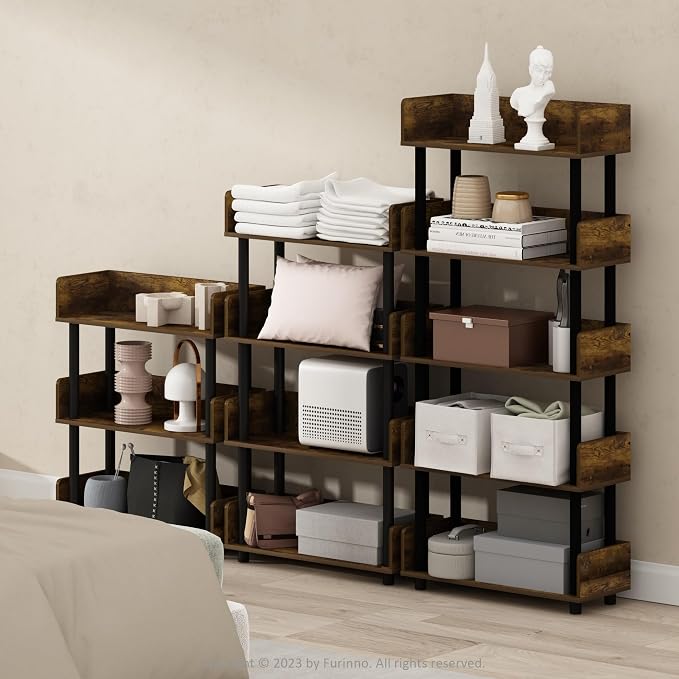 Furinno TURN-N-TUBE Display Shelf, 3-Tier Storage Shelves - Image 2