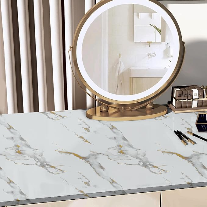 Abyssaly Marble Contact Paper for Countertops Gold Grey White Marble Peel and - Image 5