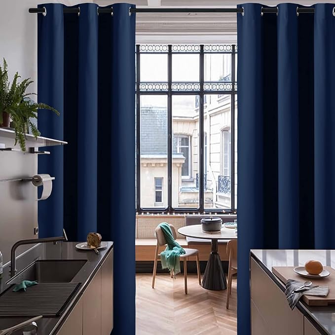 RYB HOME Blackout Curtains for Bedroom, Thermal Insulated Energy Efficient - Image 2