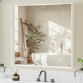 36x30 Inch White Bathroom Mirrors by Dimelax