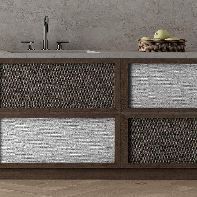 SHUFA White Brown Cotton-Like Textured Grasscloth Wallpaper Matte Thick Real - Image 5