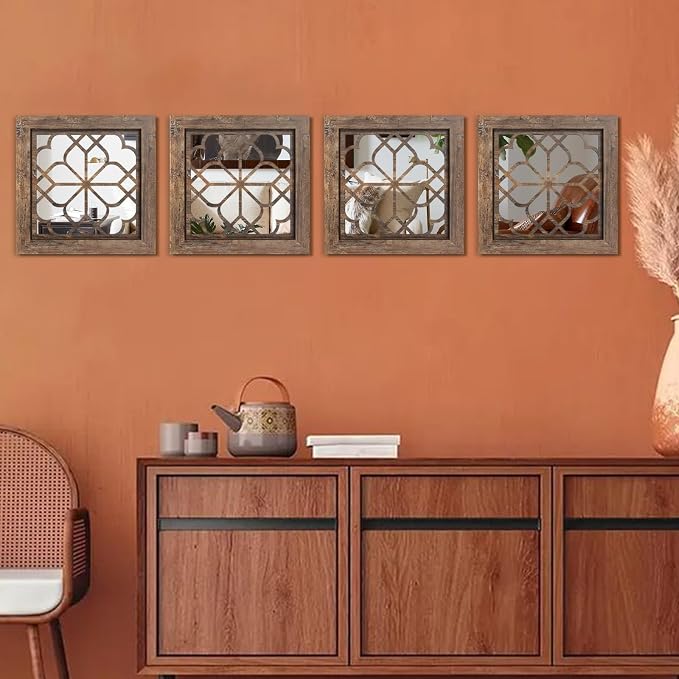Set of 4 Boho Wall Mirrors - Image 6