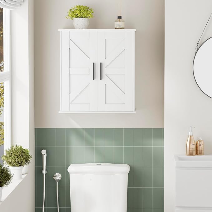 Homleke Bathroom Wall Cabinet, Over Toilet Storage Cabinet - Image 8