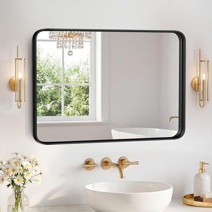 NEWBULIG 24X32 Inch Bathroom Mirror by NEWBULIG