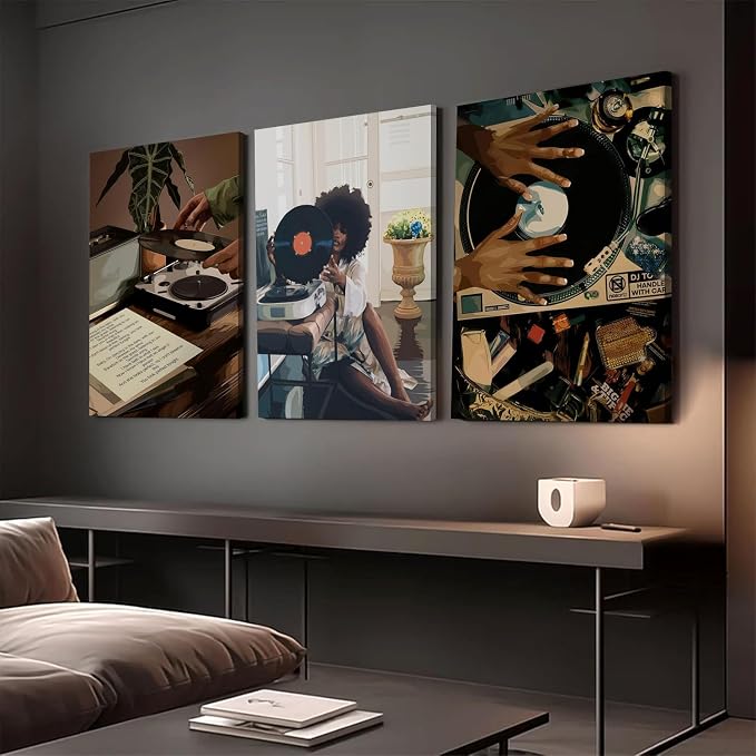 YFvrPt Black Girl Wall Art Decor Modern Black Woman Painting Prints - Image 3