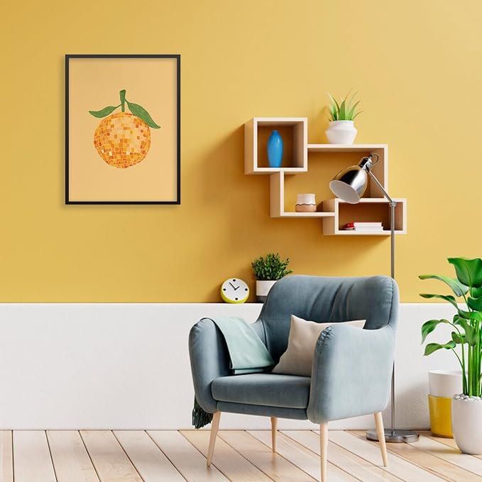 Retro Funky Orange Canvas Wall Art Fashion Disco Ball Aesthetic Posters 08x10 - Image 7