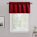 NICETOWN Red Velvet Valance Curtains by NICETOWN