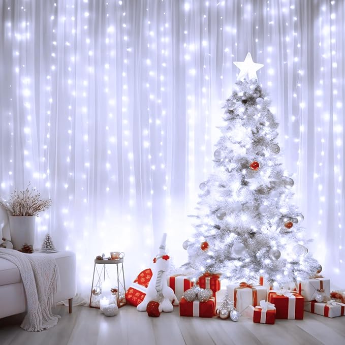 Minetom Curtain Lights, 300 LED Dimmable Fairy Lights - Image 2