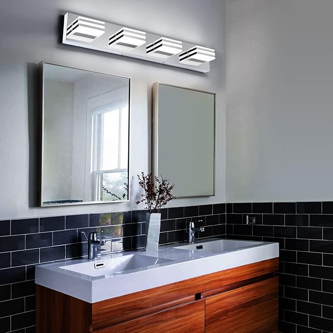 LED Vanity Lights for Bathroom 4 Light Bathroom Lamp over Vanity 27Inch Bathoom - Image 5