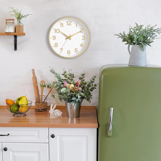 Roymnie Wall Clock 12 Inch Silent Wall Clocks Battery Operated-Modern Non - Image 2