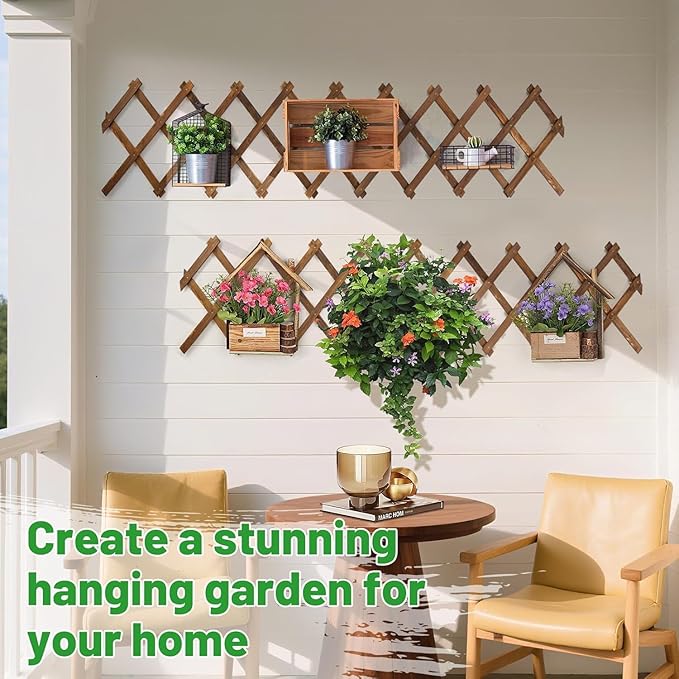 4Packs 13x78in Expandable Wood Wall Trellis - Image 2