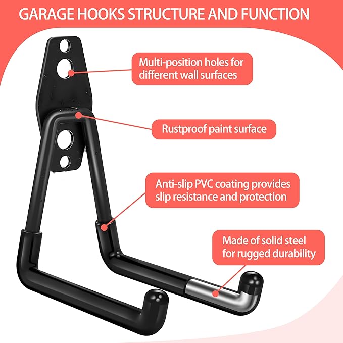 18 Pack Garage Hooks Heavy Duty - Image 3