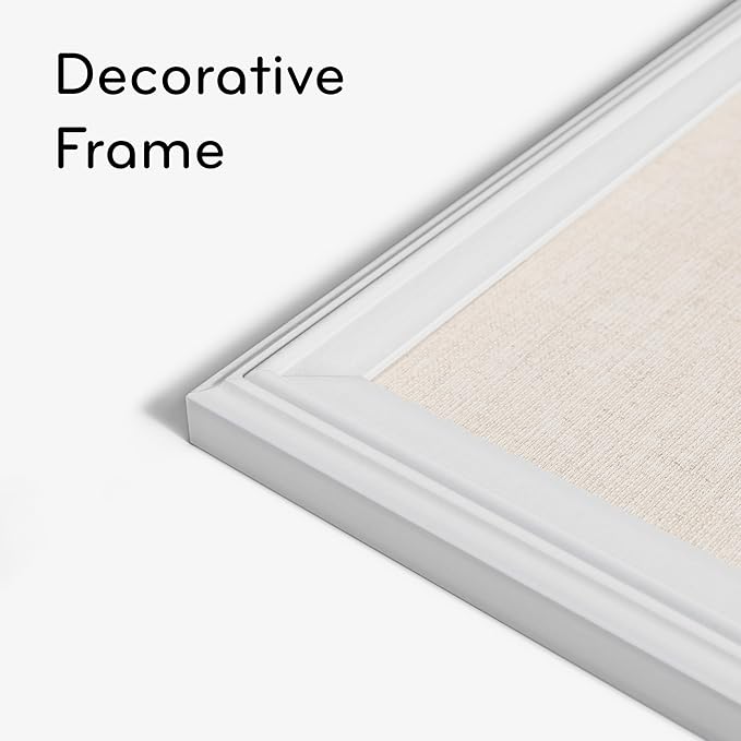 U Brands Farmhouse Linen Bulletin Board, Industrial Grade Pinning Surface - Image 3