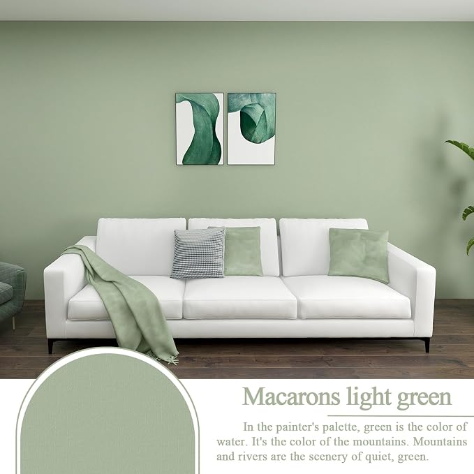 practicalWs Sage Green Wallpaper Stick and Peel Green Contact Paper 17.7'' x - Image 4