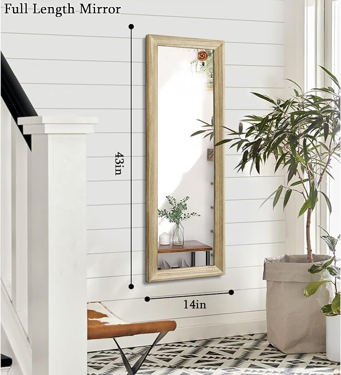 AAZZKANG Full Length Door Mirror Wooden Frame Large Mirrors - Image 2