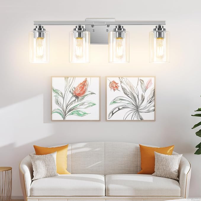 VerRon 4-Light Bathroom Light Fixtures, Classic Wall Light Fixture - Image 9