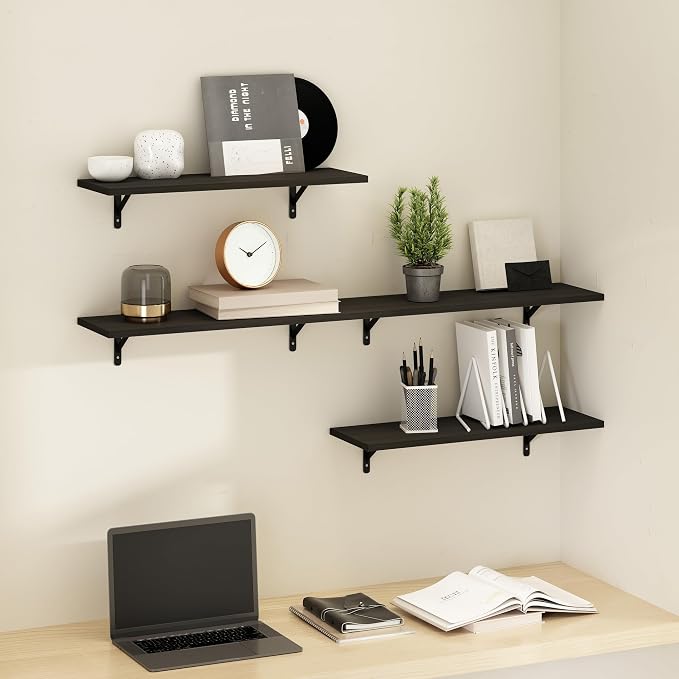 Furinno Rossi Floating Shelves for Wall Set of 4, 23-Inch Wall Shelf, Floating - Image 2
