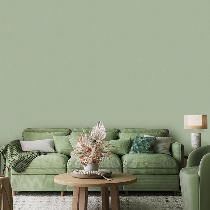 practicalWs Sage Green Wallpaper Stick and Peel Green Contact Paper 17.7'' x - Image 2