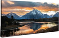 Large Mountain Wall Art for Living Room Sunset Nature National Park Posters by HOME