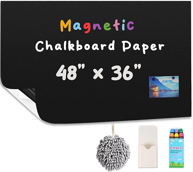YOUNGJQ Magnetic Chalkboard for Wall 48" x 36" Self Adhesive Blackboard by YOUNGJQ