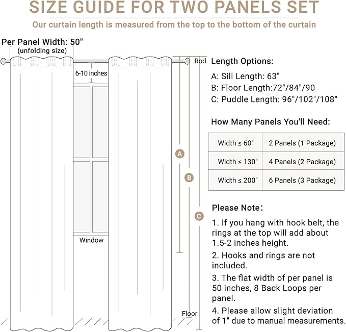 100% Blackout Shield Linen Blackout Curtains - Image 8