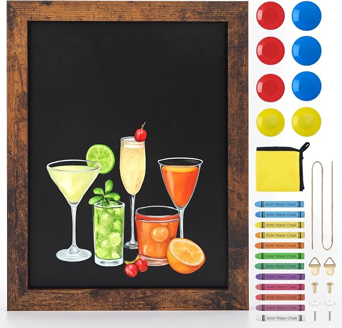 Magnetic Chalkboard, 9x12 Inches Blackboard by JEFURE