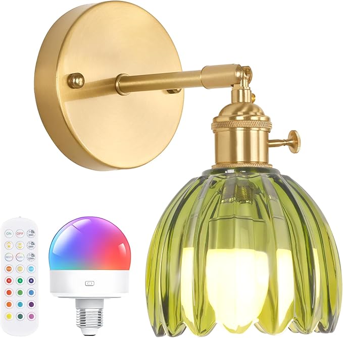 Shenmoyl Vintage Battery Operated Wall Sconce by Shenmoyl