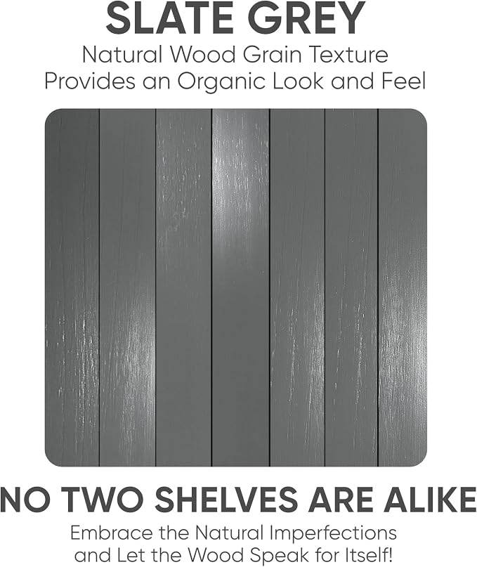 Homeforia 36 inch Gray Floating Shelves, High End Solid Real Wood 36inch - Image 6
