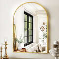 XRAMFY 20"x30" Gold Arched Bathroom Mirror by XRAMFY
