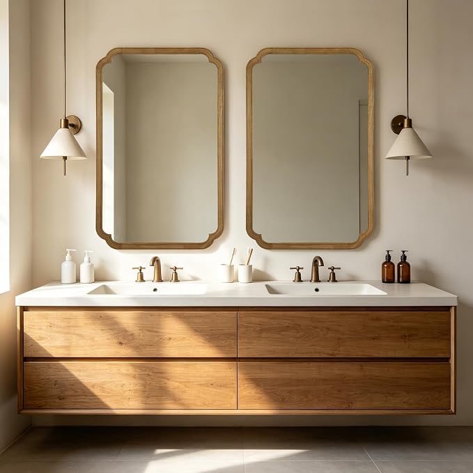WallBeyond 30" x 48" Wood Bathroom Mirror - Image 8