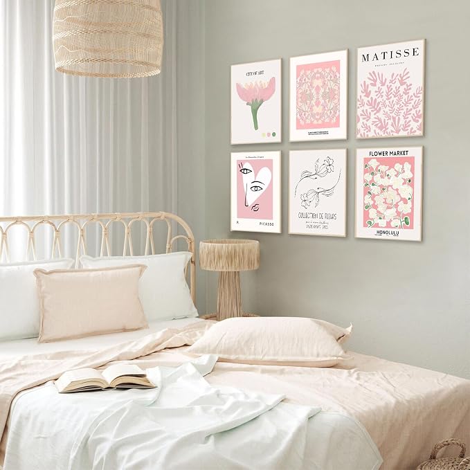 Pink Flower Market Poster, Minimalist Matisse Wall Art Prints, Abstract Floral - Image 5