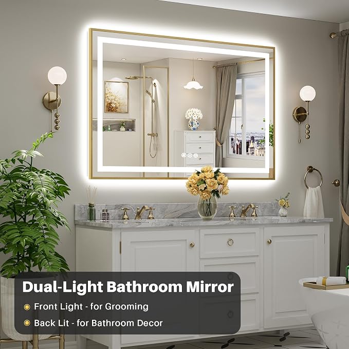 60x40 Inch LED Bathroom Mirror - Image 3