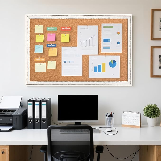 Cork Board Bulletin Board, Hanging Vision Board, Pin Board - Image 7