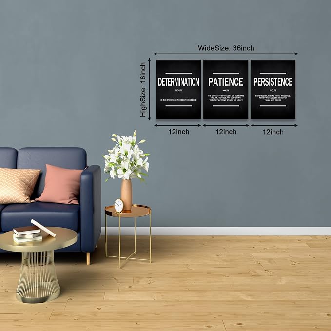 KAWAHONE Inspirational Quotes Wall Art, Motivational Determination Patience - Image 7
