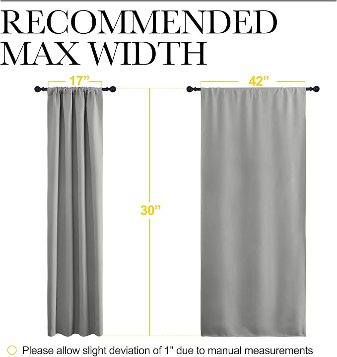 NICETOWN 2 Panels Blackout Curtains, Rod Pocket Thermal Insulated Drapes - Image 6